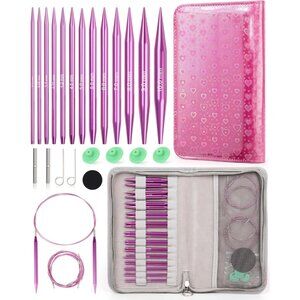 Interchangeable Knitting Needles Set, 13 Sizes Circular Knitting Needles 3.0-10.